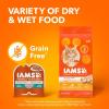 imageIAMS Perfect Portions Healthy Adult Grain Free Wet Cat Food Pate Salmon Recipe 26 oz Easy Peel TwinPack Trays 24 Count 48 ServingsChicken  Tuna