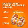 imageIAMS Perfect Portions Healthy Adult Grain Free Wet Cat Food Pate Salmon Recipe 26 oz Easy Peel TwinPack Trays 24 Count 48 ServingsChicken  Tuna