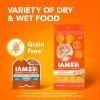 imageIAMS Perfect Portions Healthy Adult Grain Free Wet Cat Food Pate Salmon Recipe 26 oz Easy Peel TwinPack Trays 24 Count 48 ServingsChicken