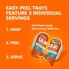 imageIAMS Perfect Portions Healthy Adult Grain Free Wet Cat Food Pate Salmon Recipe 26 oz Easy Peel TwinPack Trays 24 Count 48 ServingsTuna