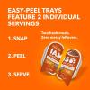 imageIAMS Perfect Portions Healthy Adult Wet Cat Food Cuts in Gravy Chicken Recipe 26 oz Easy Peel TwinPack Trays 24 Count 48 ServingsChicken