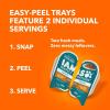 imageIAMS Perfect Portions Indoor Adult Wet Cat Food Cuts in Gravy Salmon Recipe 26 oz Easy Peel TwinPack Trays 24 Count 48 ServingsChicken