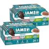 imageIAMS Perfect Portions Indoor Adult Grain Free Wet Cat Food Pate Turkey and Salmon Recipe 26 oz TwinPack Trays 12 Count 24 Servings Pack of 2Variety Pack