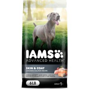 imageIAMS Advanced Health Skin ampamp Coat Adult Dry Dog Food Chicken and Salmon Recipe 135 lb BagChicken  Salmon