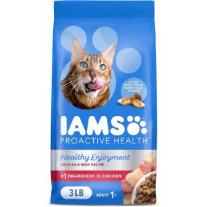 imageIAMS Healthy Enjoyment Dry Cat Food Chicken ampamp Beef Recipe 15 lb BagChicken  Beef