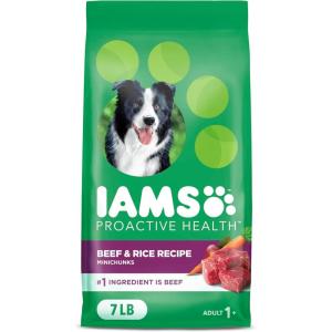 imageIAMS Proactive Health Adult Dry Dog Food Beef and Rice Recipe 7 lb BagBeef  Rice