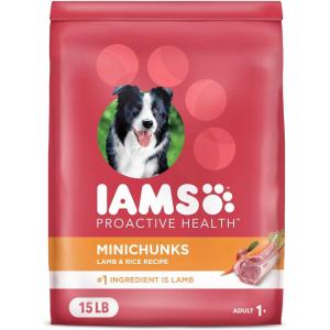 imageIAMS Proactive Health Minichunks Adult Dry Dog Food with Lamb ampamp Rice 30 lb BagLamb  Rice