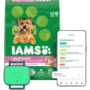 imageIAMS Small ampamp Toy Breed Adult Dry Dog Food Chicken 7 lb bag  Whistle Health Smart Device  Dog Health and Fitness Tracker