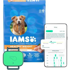 imageIams Adult Healthy Weight Control Dry Dog Food Chicken 15 lb bag  Whistle Health Smart Device  Dog Health and Fitness Tracker