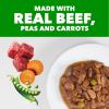 imageIAMS Proactive Health Adult Wet Dog Food Chicken Peas and Carrots Recipe 35 oz Pouch 16 Count Pack of 1Beef
