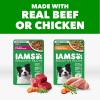 imageIAMS Proactive Health Adult Wet Dog Food Chicken Peas and Carrots Recipe 35 oz Pouch 16 Count Pack of 1Variety Pack Chicken  Beef