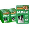 imageIAMS Proactive Health Adult Wet Dog Food Chicken Peas and Carrots Recipe 35 oz Pouch 16 Count Pack of 1Chicken