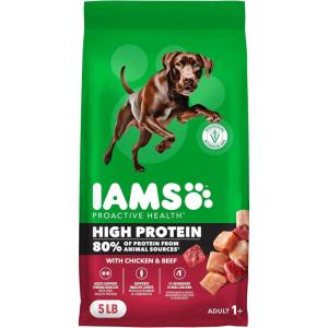 imageIAMS Proactive Health High Protein Dry Dog Food with Chicken amp Beef 5 lb Bag